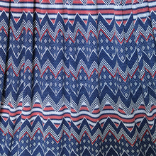 Load image into Gallery viewer, 58-60&quot; Blue-Red Chevron Polyester/Spandex ITY Knit Jersey Fabric with Puff by the Yard
