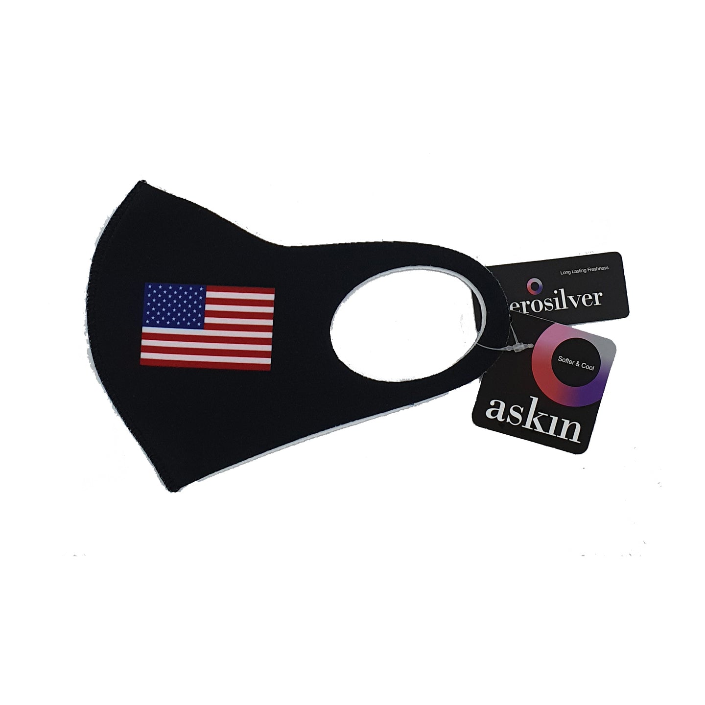 US American flag Unisex Summer Cooling Effect Anti-microbial UV protection Neoprene Fabric face MASK