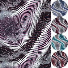 Load image into Gallery viewer, 58/60&quot; 200GSM 5-Color Wave design Printed ITY Knit Jersey Polyester/Spandex Fabric with Puff by the Yard
