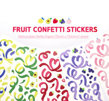Load image into Gallery viewer, Yooniaworld Polco Decoration Diary Journal Fruit &amp; Confetti Removable Matte Stickers
