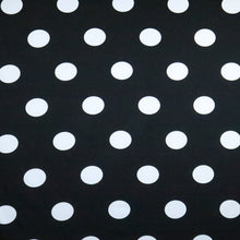 Load image into Gallery viewer, 58/60&quot; 200GSM Black-White 3-Inch Polka Dot ITY Knit Jersey Fabric by the Yard
