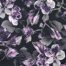 Load image into Gallery viewer, Purple Flower with Stripes Printed ITY with Puff
